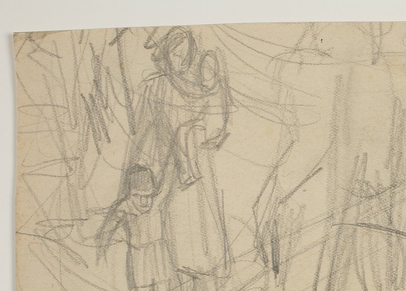 Killing of a woman 1934 pencil 21.2x14.5 collection of the Tel-Aviv Museum of Art